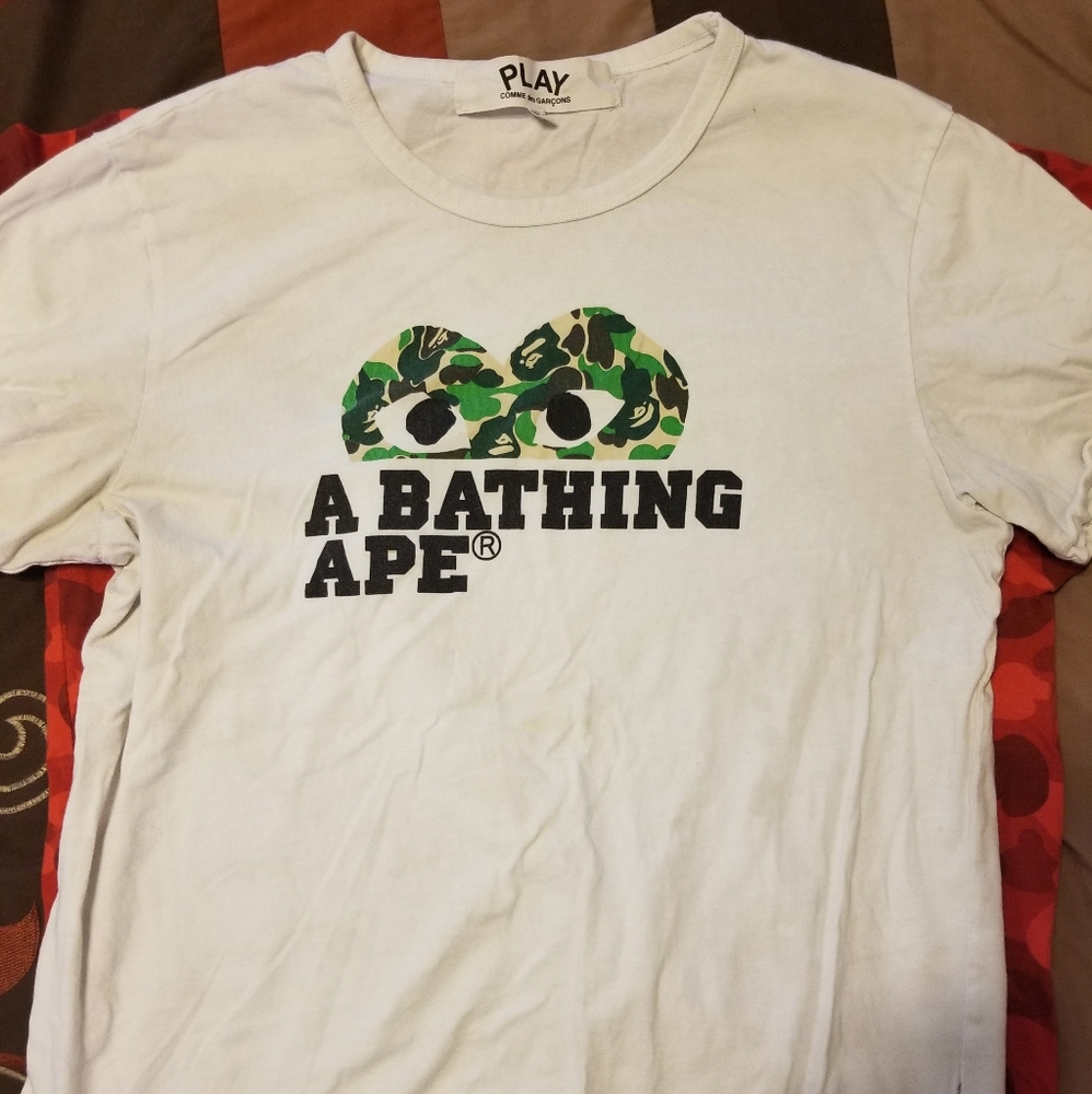 COMME DES GARCONS short sleeve Bathing Ape t-shirt